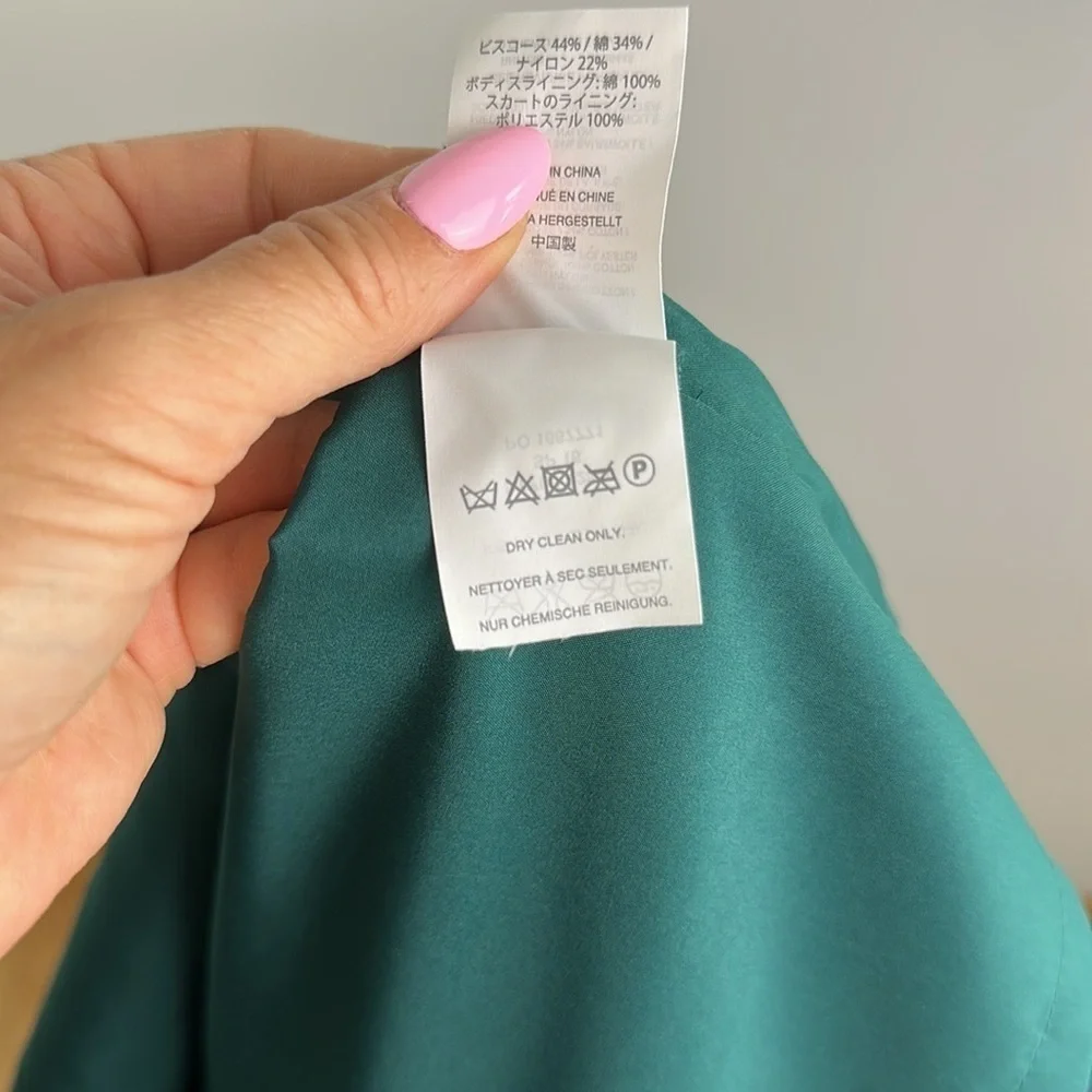 NEW J. Crew Cathleen Dress Green Leavers Lace Size 2 Strapless Prom Bridesmaid